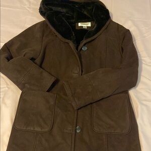 Talbots Brown Long Hooded Jacket